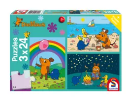 Schmidt Spiele Kinderpuzzle Die Maus Gute Freunde 3x24 Teile