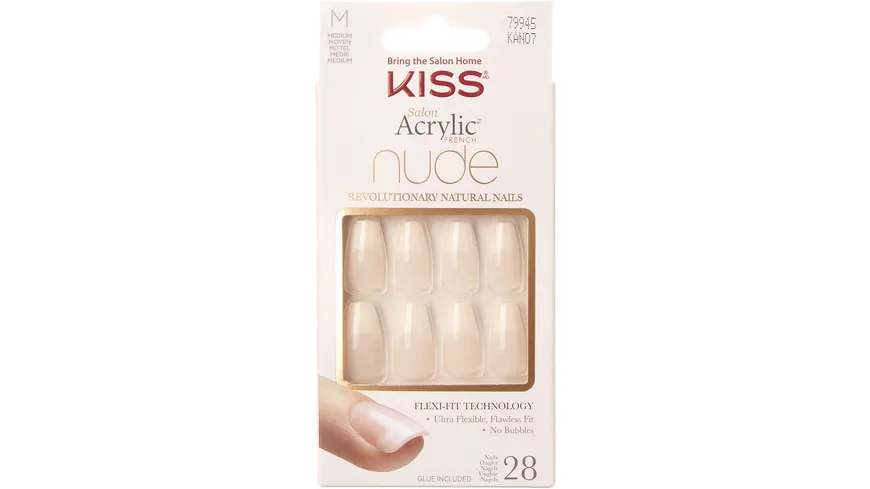 2. Kiss Salon Acrylic Nude Nails - wide 9
