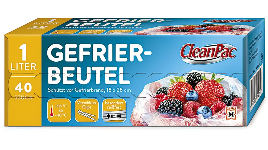 CleanPac Gefrierbeutel 40x1L