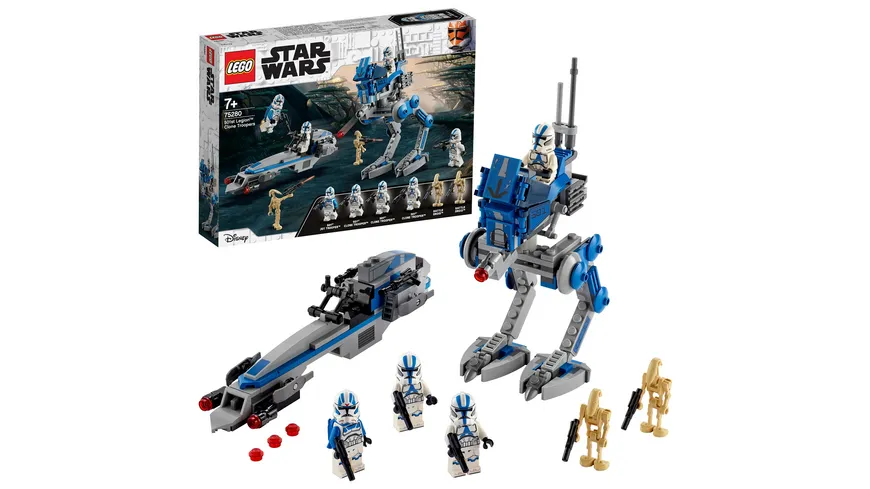 LEGO Star Wars 75280 Clone Troopers der 501. Legion, Set mit Droiden