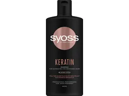 Syoss Shampoo Keratin fuer schwaches und bruechiges Haar Tiefenreparatur und geglaettetes Haar