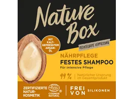 Nature Box Festes Shampoo Argan Oel Naehrpflege vegane Formel ohne Plastik frei von Silikonen