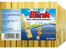 Blink Waescheklammer Holz 50 Stueck