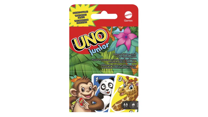 Mattel Games UNO Junior, Kartenspiel, Kinderspiel, Familienspiel