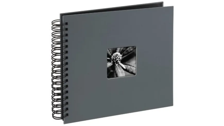 Hama Spiral-Album "Fine Art", 28 x 24 cm, 50 schwarze Seiten, Grau