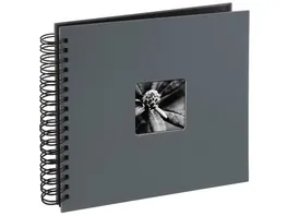 Hama Spiral Album Fine Art 28 x 24 cm 50 schwarze Seiten Grau