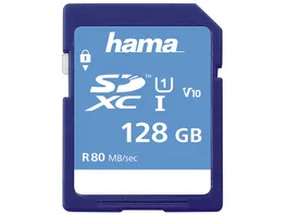Hama SDXC 128GB Class 10 UHS I 80MB s