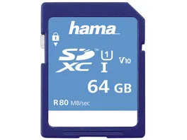 HAMA SDXC 64GB Class 10 UHS I 90MB s