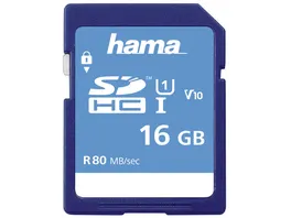 Hama SDHC 16GB Class 10 UHS I 80MB S
