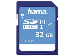 Hama SDHC 32GB Class 10 UHS I 80MB S