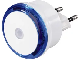 HAMA LED Nachtlicht Basic mit Stecker Daemmerungssensor energiesparend Blau