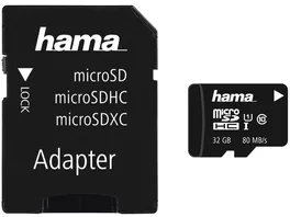 Hama microSDHC 32GB Class 10 UHS I 80MB s Adapter Foto