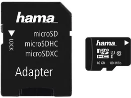 Hama microSDHC 16GB Class 10 UHS I 80MB s Adapter Foto