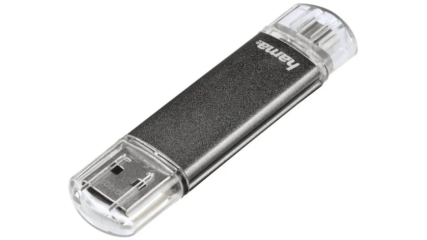 Hama USB-Stick "Laeta Twin", USB 2.0, 32GB, 10MB/s, Grau