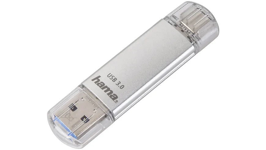 Hama USB-Stick "C-Laeta", Type-C USB 3.1/USB 3.0, 64GB, 40 MB/s, Silber