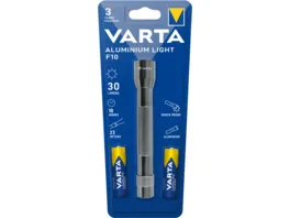VARTA Aluminum Light F10 Flashlight inkl 2x LONGLIFE Power AA Batterien Taschenlampe Lampe Licht