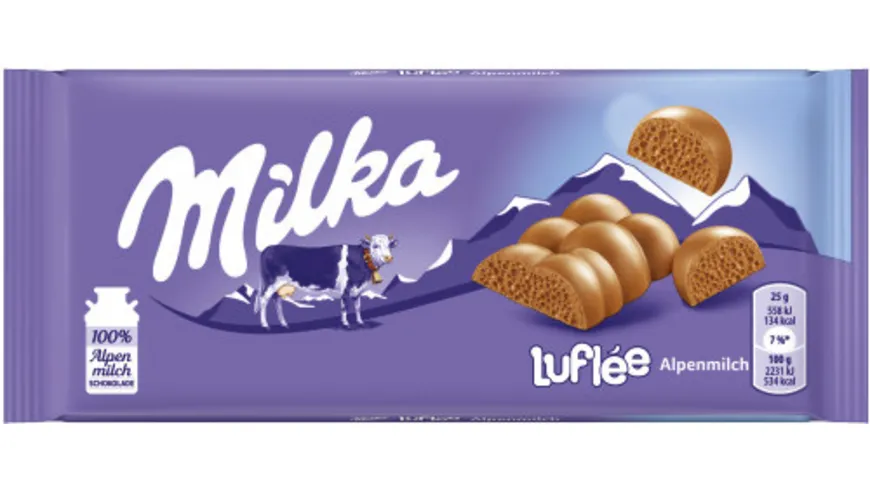 MILKA LUFLEE CHOCOLATE TABLET-AERATED SUPERMIX