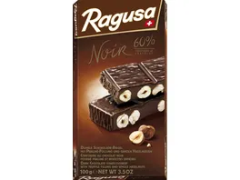 Ragusa Noir 60 dunkle Schokolade mit ganzen Haselnuessen