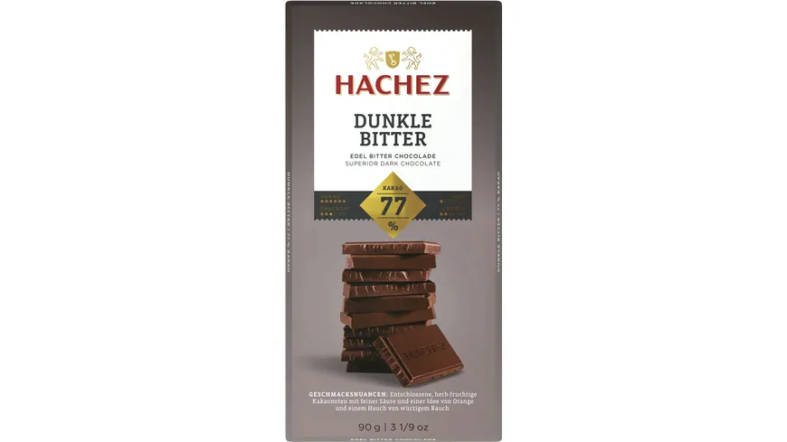 Hachez Tafel Dunkle Bitter 77% Kakaoanteil