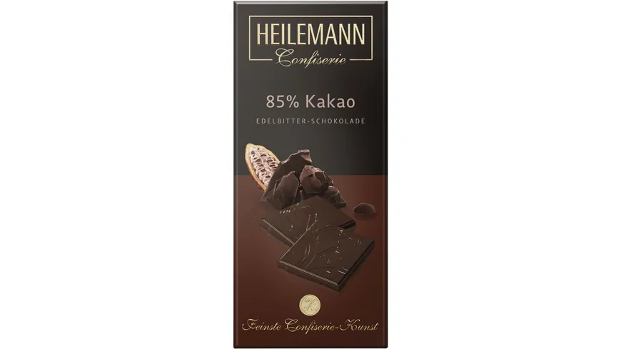 Heilemann Edelbitter-Schokolade 85% Kakao, 80g