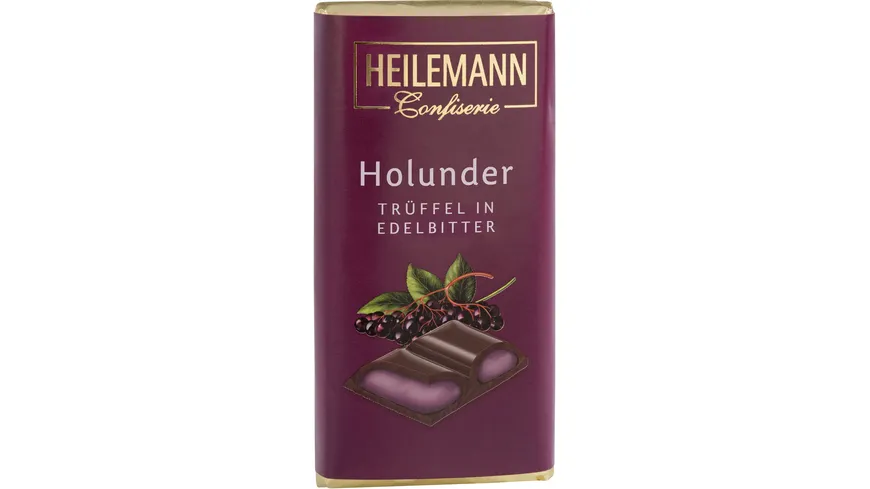 Heilemann Holunder-Trüffel in Edelbitter-Schokolade