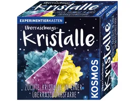 KOSMOS Experimentierkaesten Ueberraschungs Kristalle Zuechte Kristalle in einer Ueberraschungsfarbe