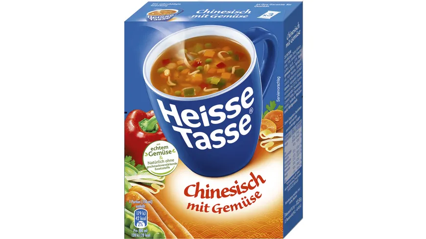 Heisse Tasse Chinesisch Gemüse Suppe