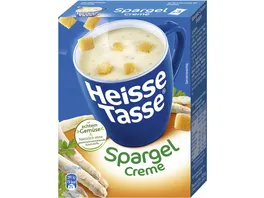 Heisse Tasse Spargel Creme Suppe