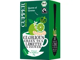 CUPPER Bio Gruener Tee mit Limette und Ingwer