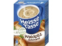 Heisse Tasse Waldpilz Schmand Suppe