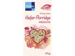 Koelln Cremig zartes Hafer Porridge Fruechte 375g mit 22 feiner Fruchtauswahl