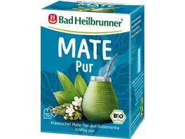 Bio Mate Pur Klassischer Mate Tee aus Suedamerika kraeftig pur 15 Filterbeutel