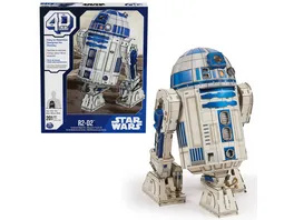 Spin Master 4D Build Star Wars R2 D2 detailreicher 3D Modellbausatz aus hochwertigem Karton 201 Teile