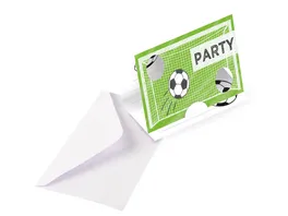 Amscan 8 Einladungskarten Umschlaege Kicker Party Papier 14 4 x 9 6 cm
