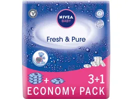 NIVEA Baby Fresh Pure Feuchttuecher Economy Pack 3 1 Gratis