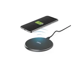 HAMA Wireless Charger QI FC10 10 W kabelloses Smartphone Ladepad Schwarz