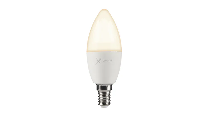 XLayer Smart Home WiFi LED E14 - 4.5 Watt Lampe - Birne Warm- und Kaltweiß Dimmbar