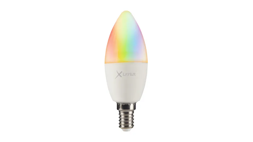 XLayer Smart Home WiFi LED E14 - 4.5 Watt Lampe - Birne Mehrfarbig,  Dimmbar, Warm- und Kaltweiß online bestellen