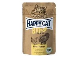 Happy Cat Katzennassfutter Bio Pouch Huhn Pute 85 g