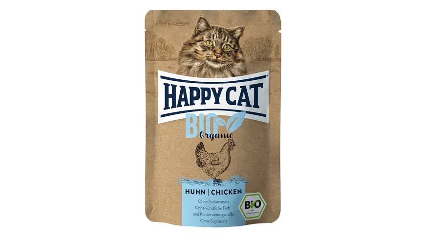 Happy Cat Katzennassfutter Bio Pouch Huhn 85 g