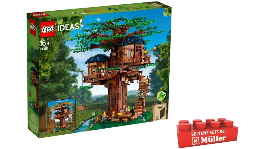 LEGO Ideas 21318 Baumhaus mit Kabinen und Minifiguren, Modellbauset