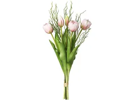 Rosa Tulpenbund mit 2 Zweigen 43 cm