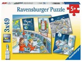 Ravensburger Puzzle Auf Weltraummission mit Tom und Mia 3 x 49 Teile