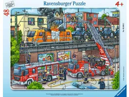 Ravensburger Puzzle Feuerwehreinsatz an den Bahngleisen 48 Teile