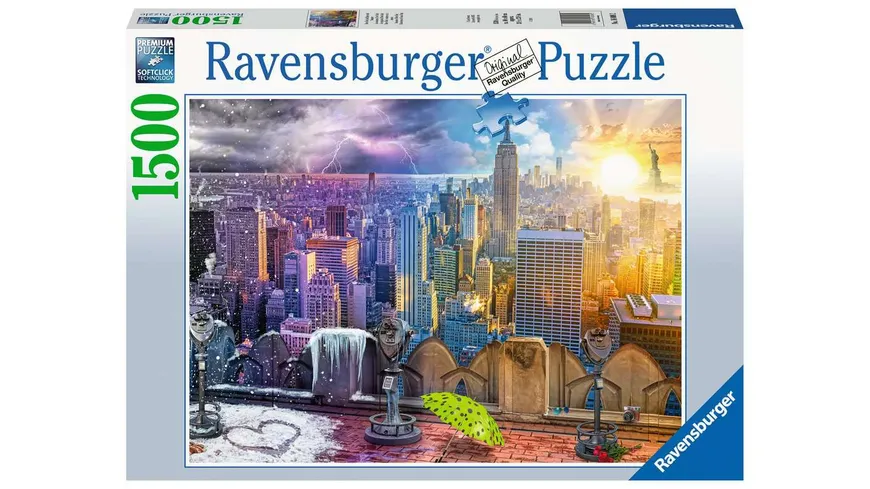Ravensburger Puzzle - New York im Winter und Sommer - 1500 Teile