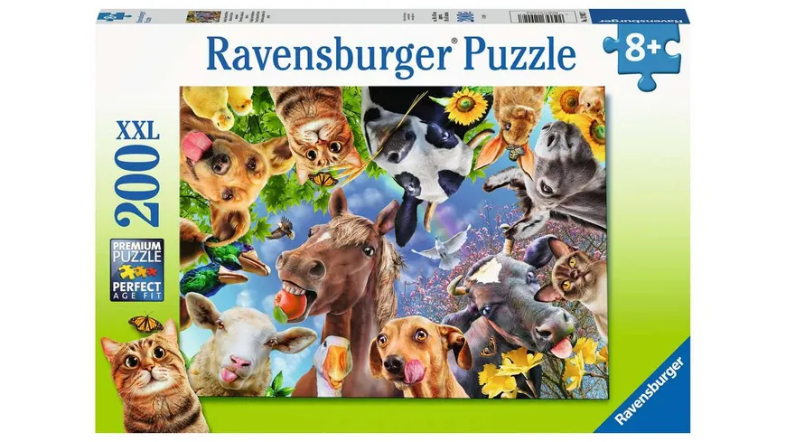 Ravensburger Puzzle - Lustige Bauernhoftiere, 200 XXL Teile