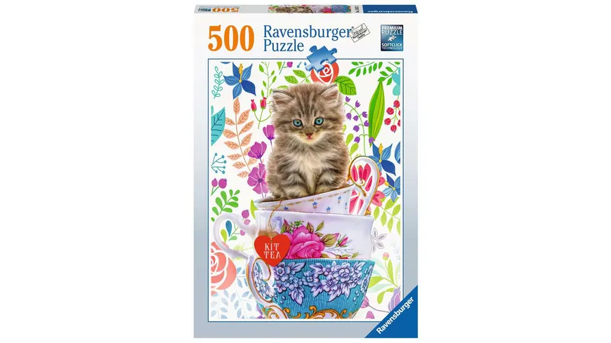 Ravensburger Puzzle - Kätzchen im Tässchen - 500 Teile