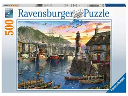 Ravensburger Puzzle Morgens am Hafen 500 Teile