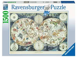Ravensburger Puzzle Weltkarte mit fantastischen Tierwesen 1500 Teile