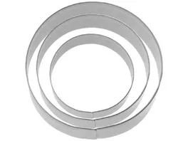 WESTMARK 3 Terrassen Ausstechformen Ring glatt 4 cm 5 cm 6 cm